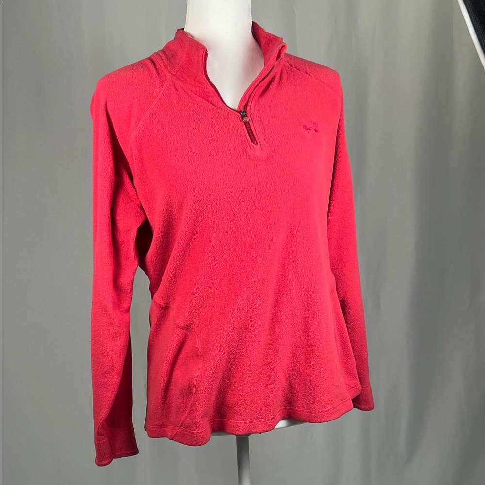 Women's Pink Under Armour Quarter-Zip Pullover Size Medium